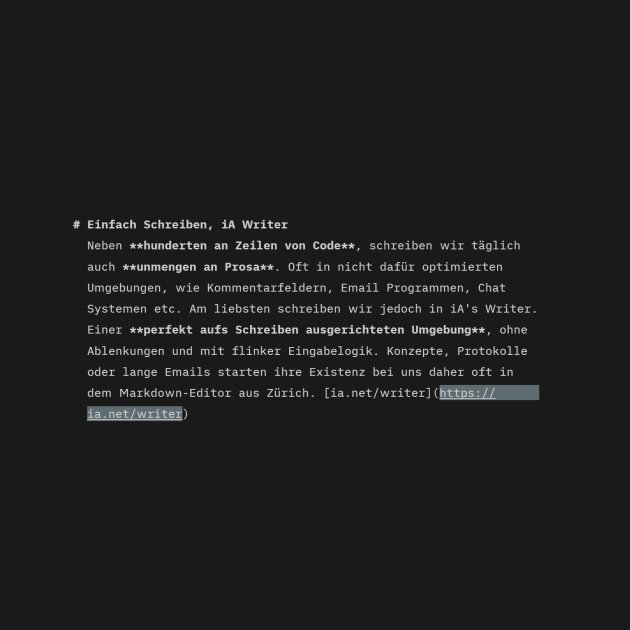 Einfach Schreiben, iA Writer Einfach Schreiben, iA Writer