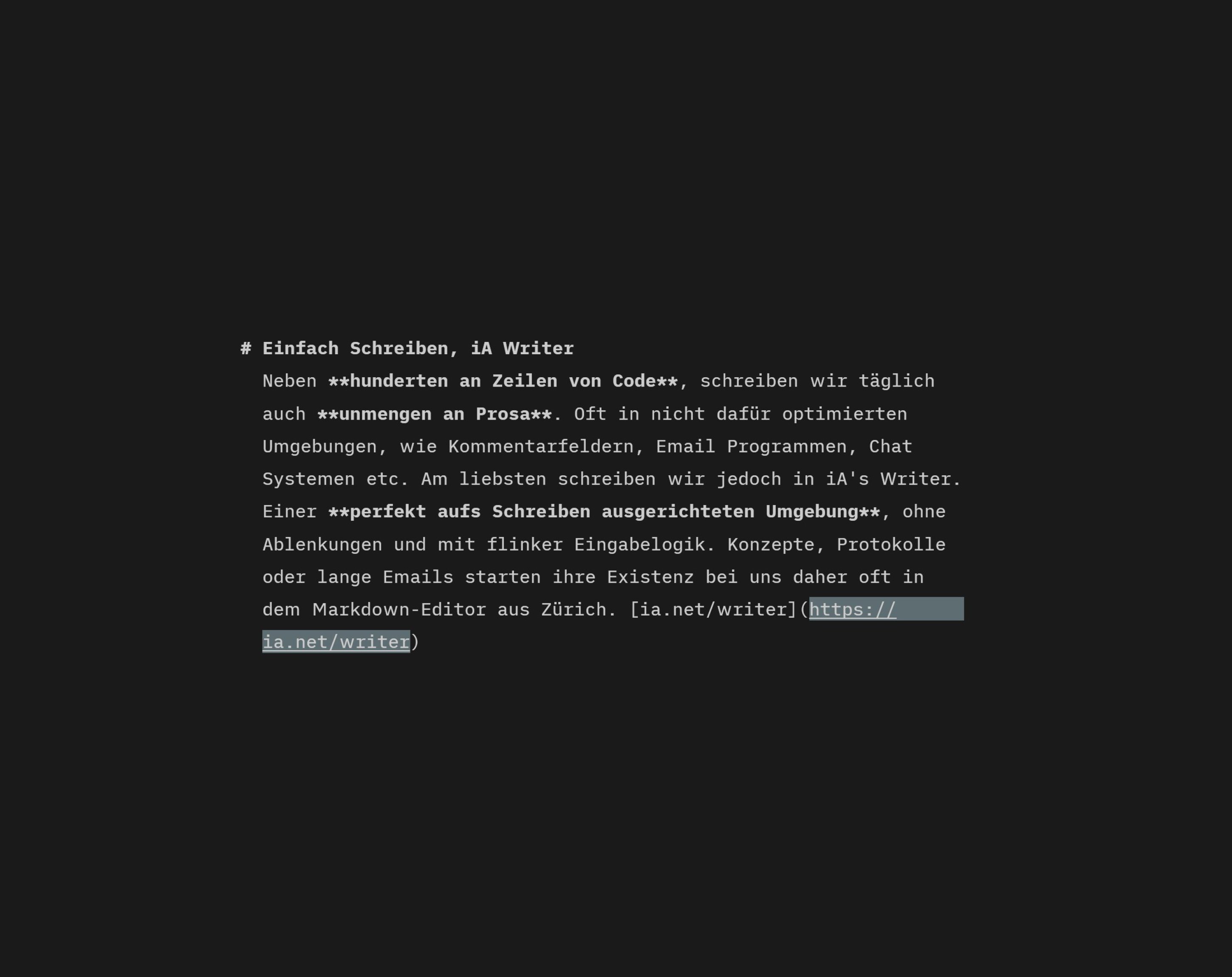 Einfach Schreiben, iA Writer Einfach Schreiben, iA Writer